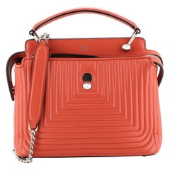 Fendi DotCom Click Top Handle Bag Quilted Leather Small