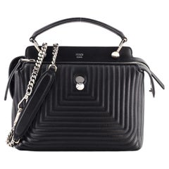 Fendi DotCom Click Top Handle Bag Quilted Leather Small