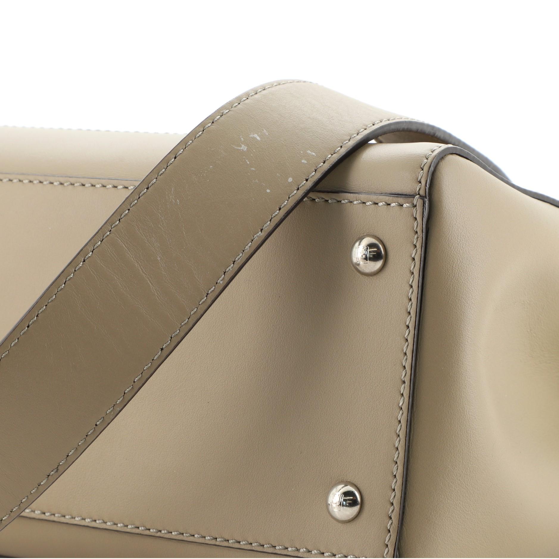Fendi DotCom Convertible Satchel Leather Medium 2