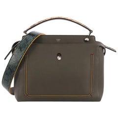 Fendi DotCom Convertible Satchel Leather with Elaphe Medium