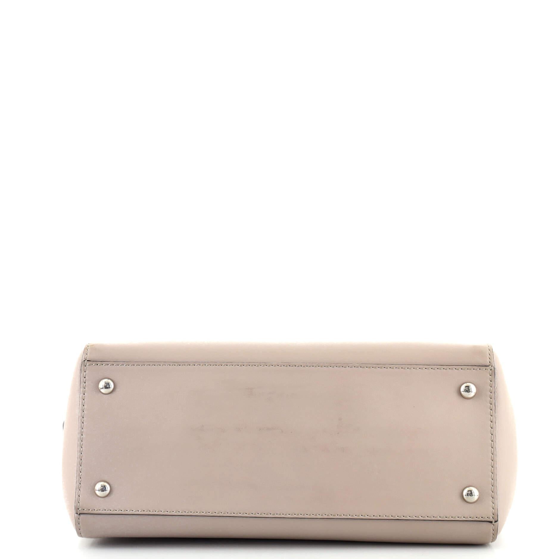 Fendi DotCom Convertible Satchel Peitschenstich Leder Medium für Damen oder Herren