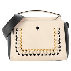 Fendi DotCom Convertible Satchel Whipstitch Leather Medium