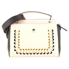 Fendi DotCom Convertible Satchel Whipstitch Leather Medium