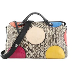 Fendi Dotted By The Way Satchel Snakeskin with Applique Large