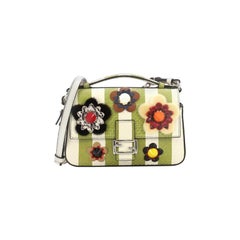 Fendi Double Baguette Flowerland Crossbody Bag Python Micro