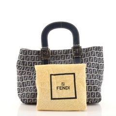 Fendi Double F Tote Zucchino Canvas Medium