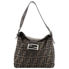 Fendi Double Flap Bag Zucca Canvas Medium