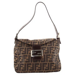 Fendi Double Flap Bag Zucca Canvas Medium