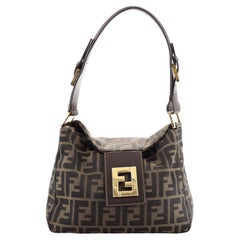 Fendi Double Flap Bag Zucca Canvas Medium