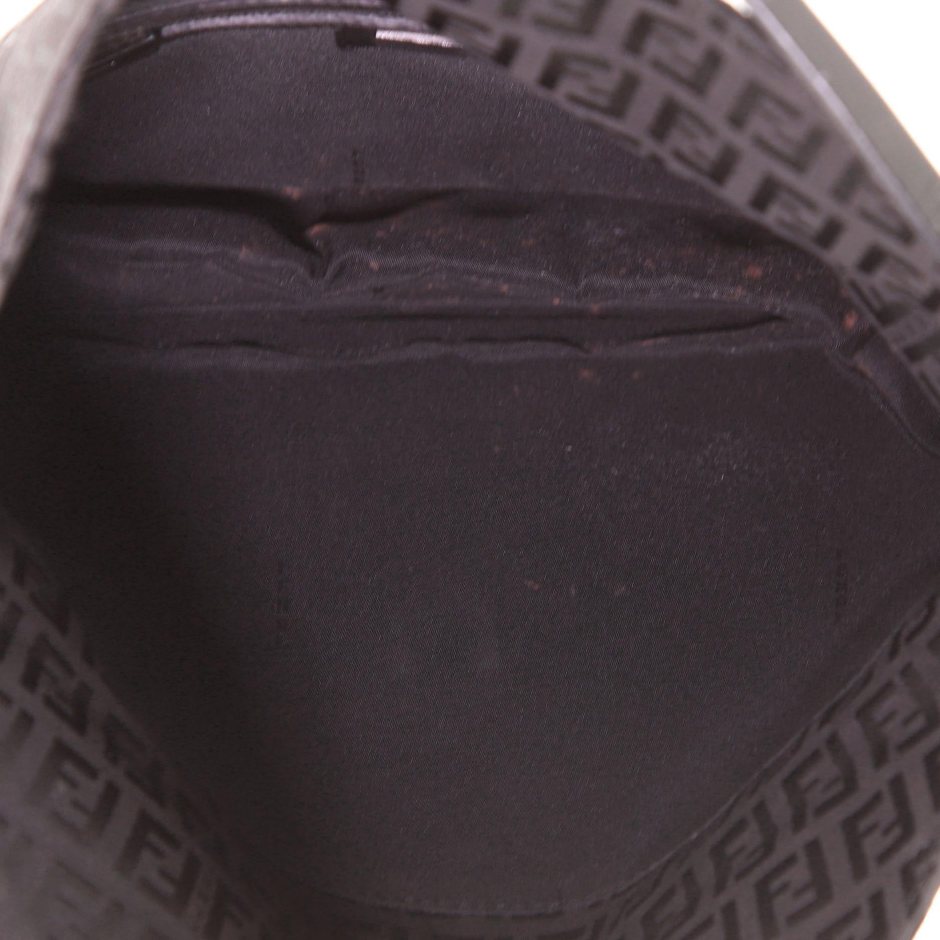 Fendi Tasche mit doppelter Klappe aus Zucchino-Segeltuch Medium für Damen oder Herren
