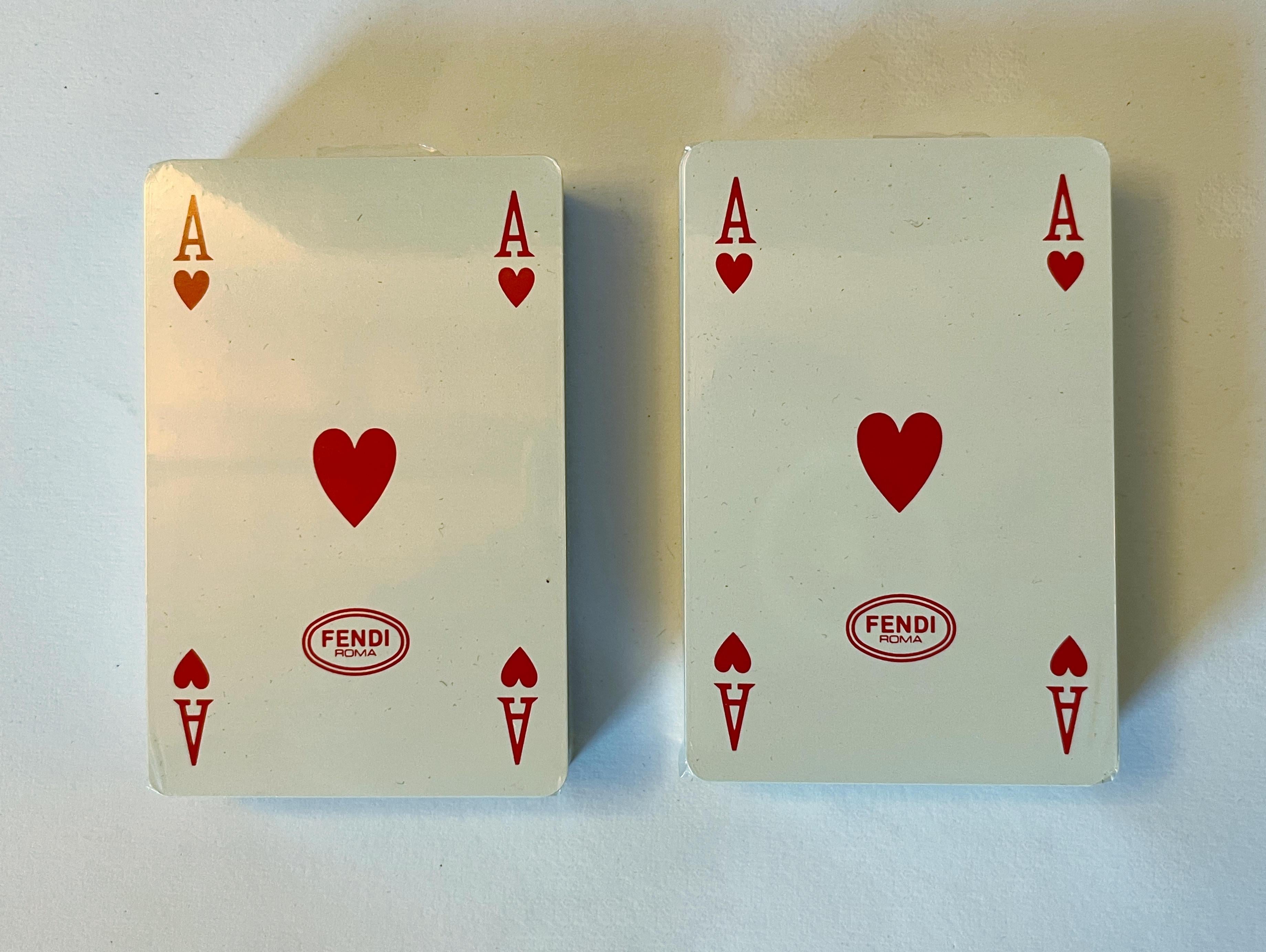 FENDI Double Playing Card Set In Excellent Condition For Sale In Los Angeles, CA
