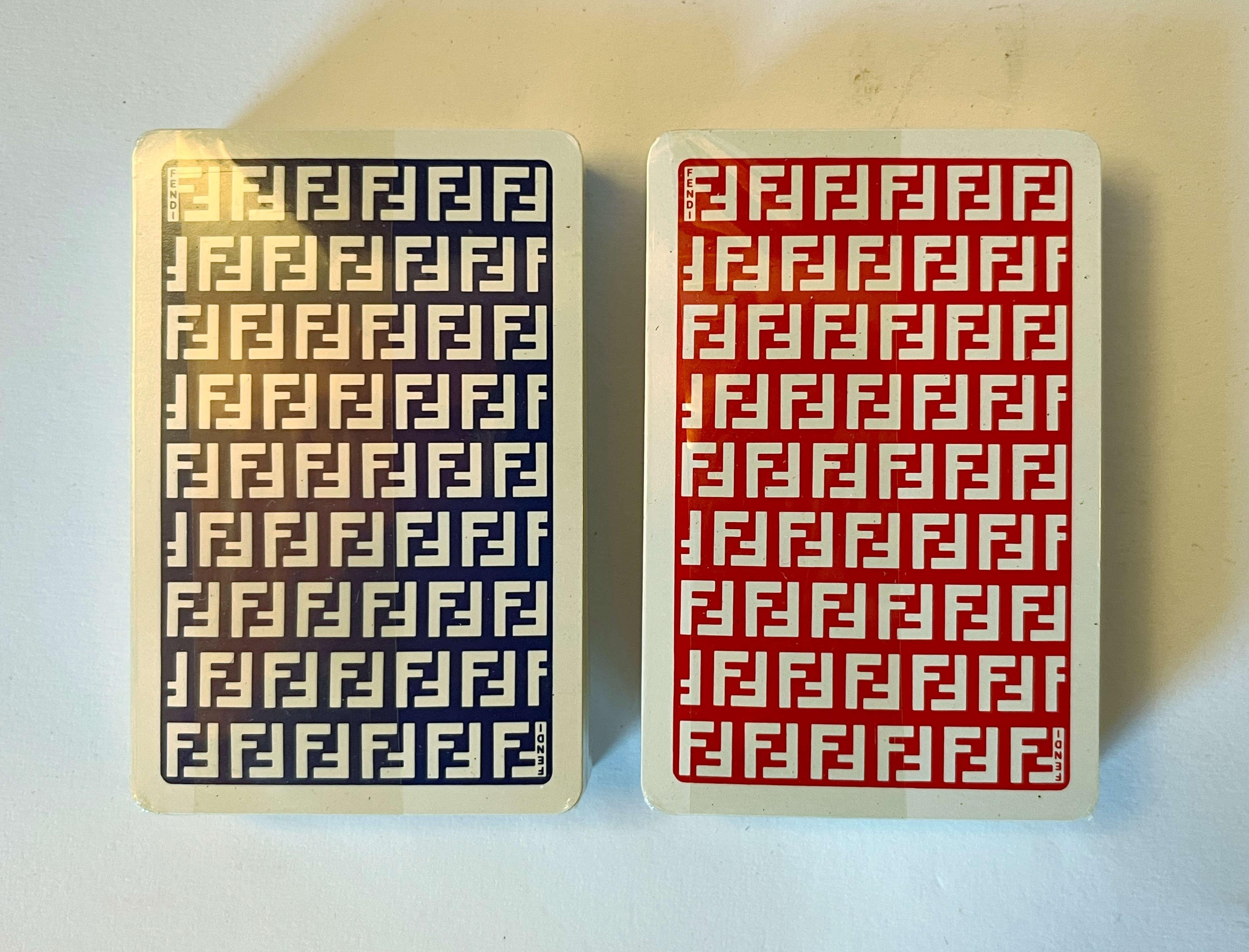 Contemporary FENDI Double Playing Card Set For Sale