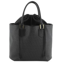 Fendi Drawstring Tote Bag Zucchino Coated Canvas Medium