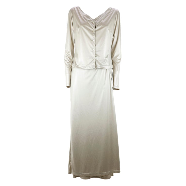 fendi satin dress $4,300.00 2023 Fendi Silk Satin Long Maxi Gown Evening Slip Dress US 0 2 / IT 38
