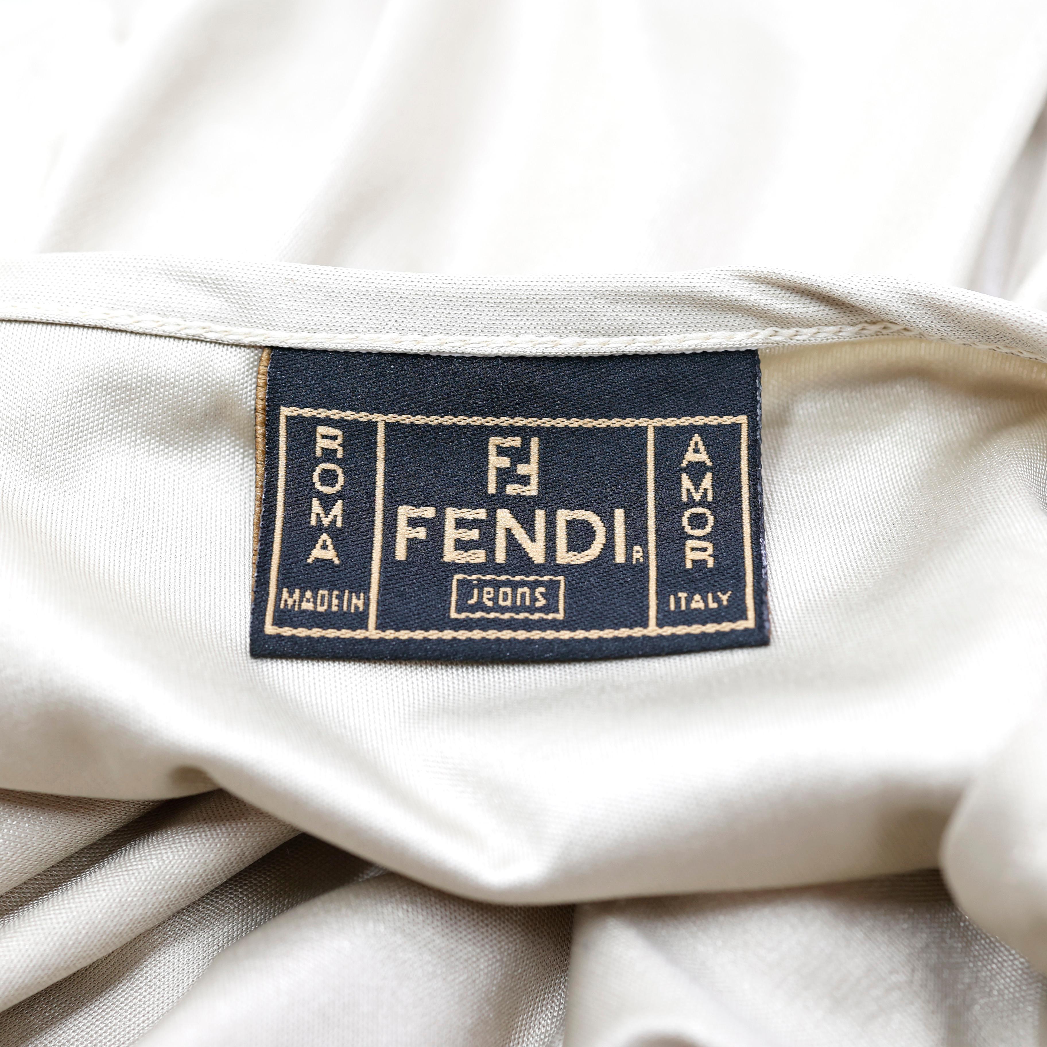 Fendi Dress / Twin Set in Satin In Good Condition For Sale In Bressanone, IT