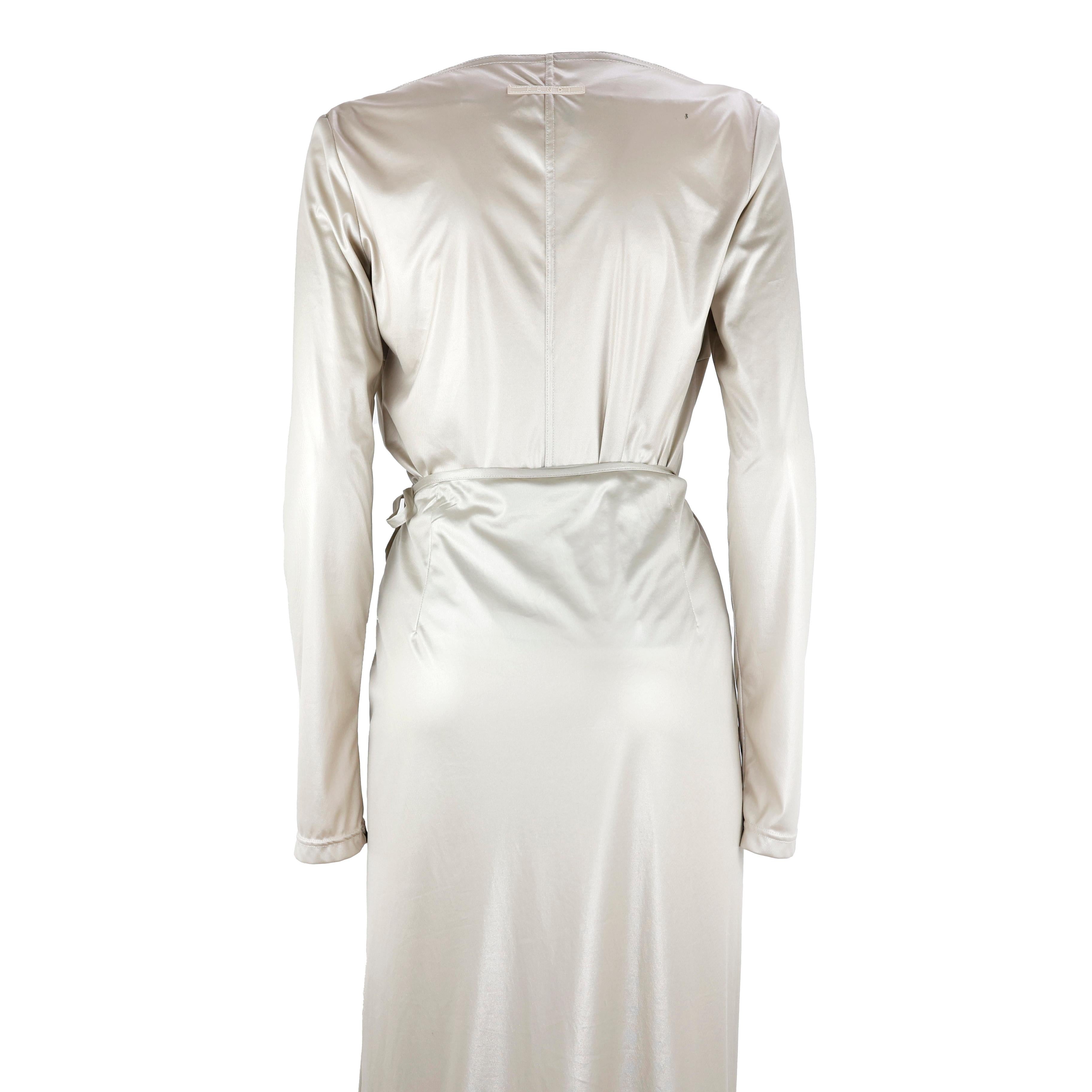 Fendi Dress / Twin Set in Satin For Sale 2