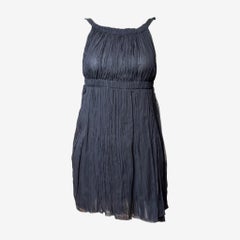 Fendi Early 2000s Pleated Silk Mini Dress