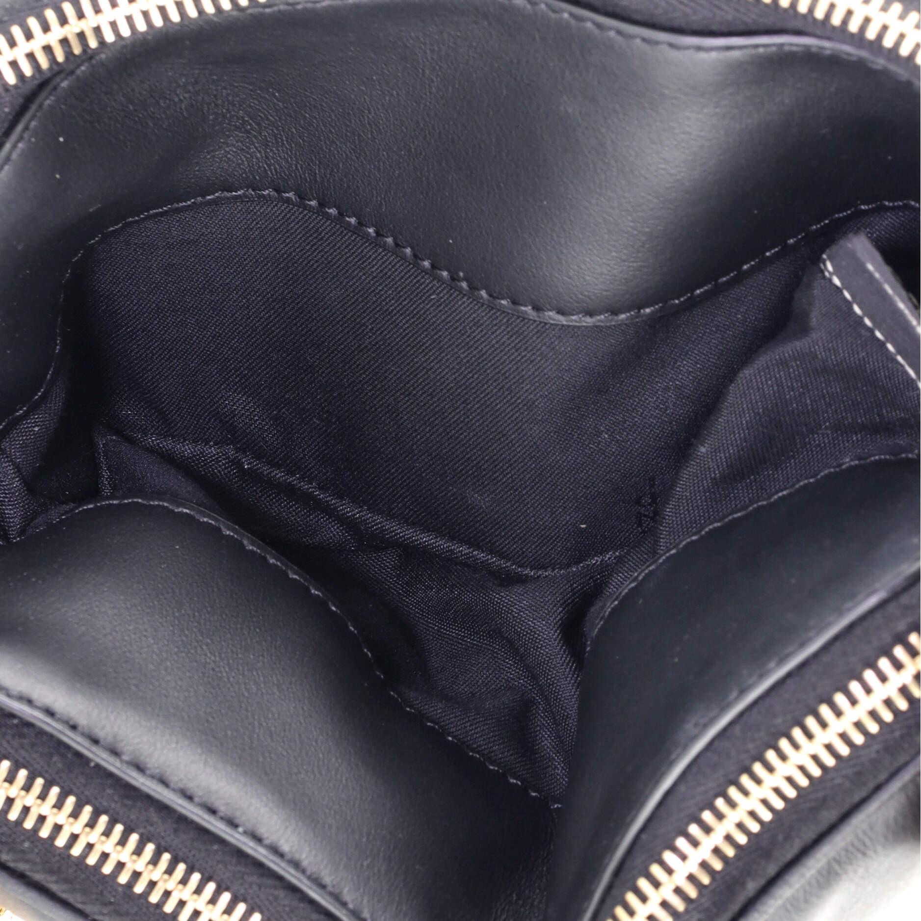 Black Fendi Easy 2 Baguette Crossbody Bag Leather Mini