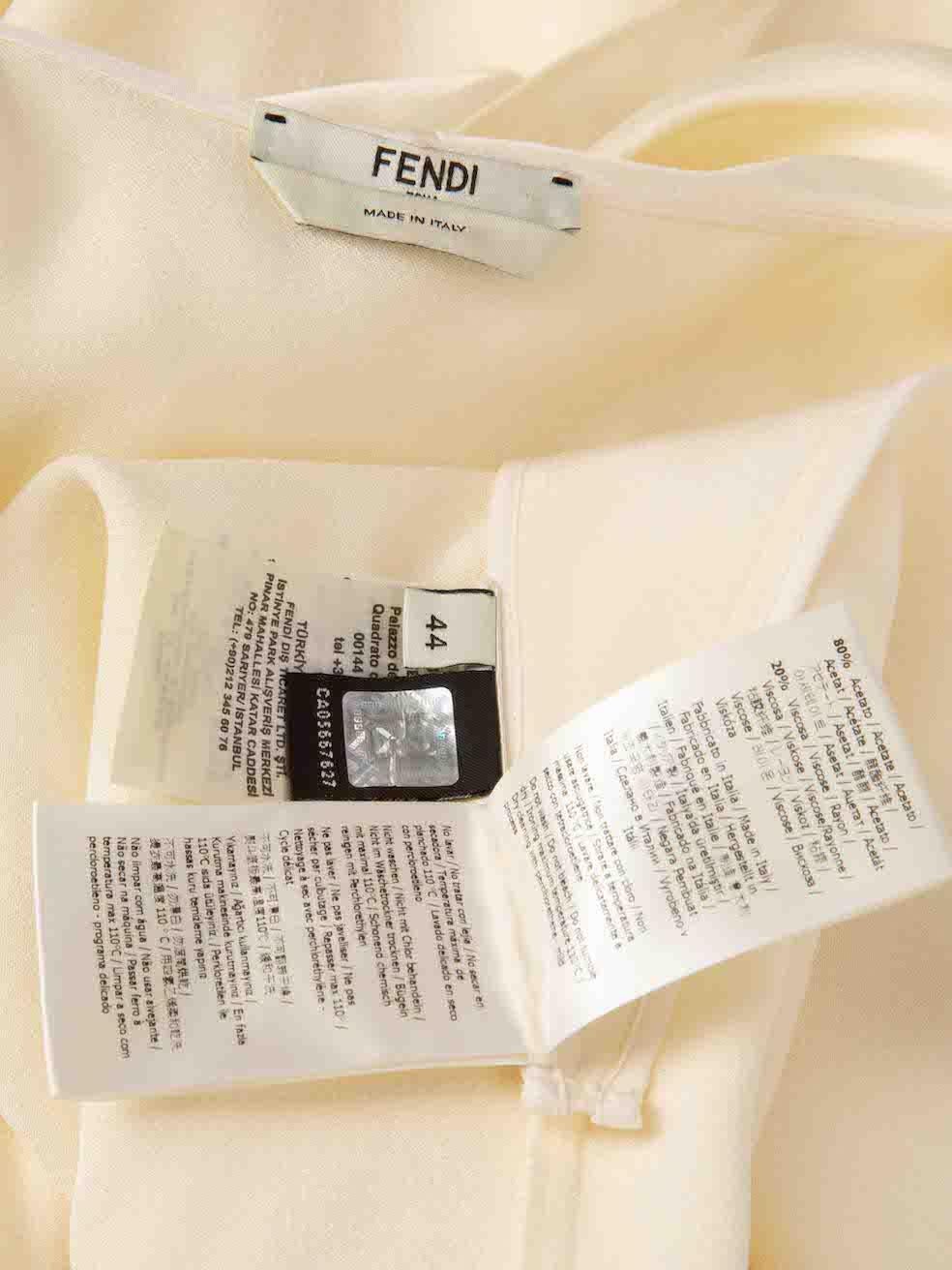 Fendi Ecru V-Neck Frill Maxi Dress Size L For Sale 2