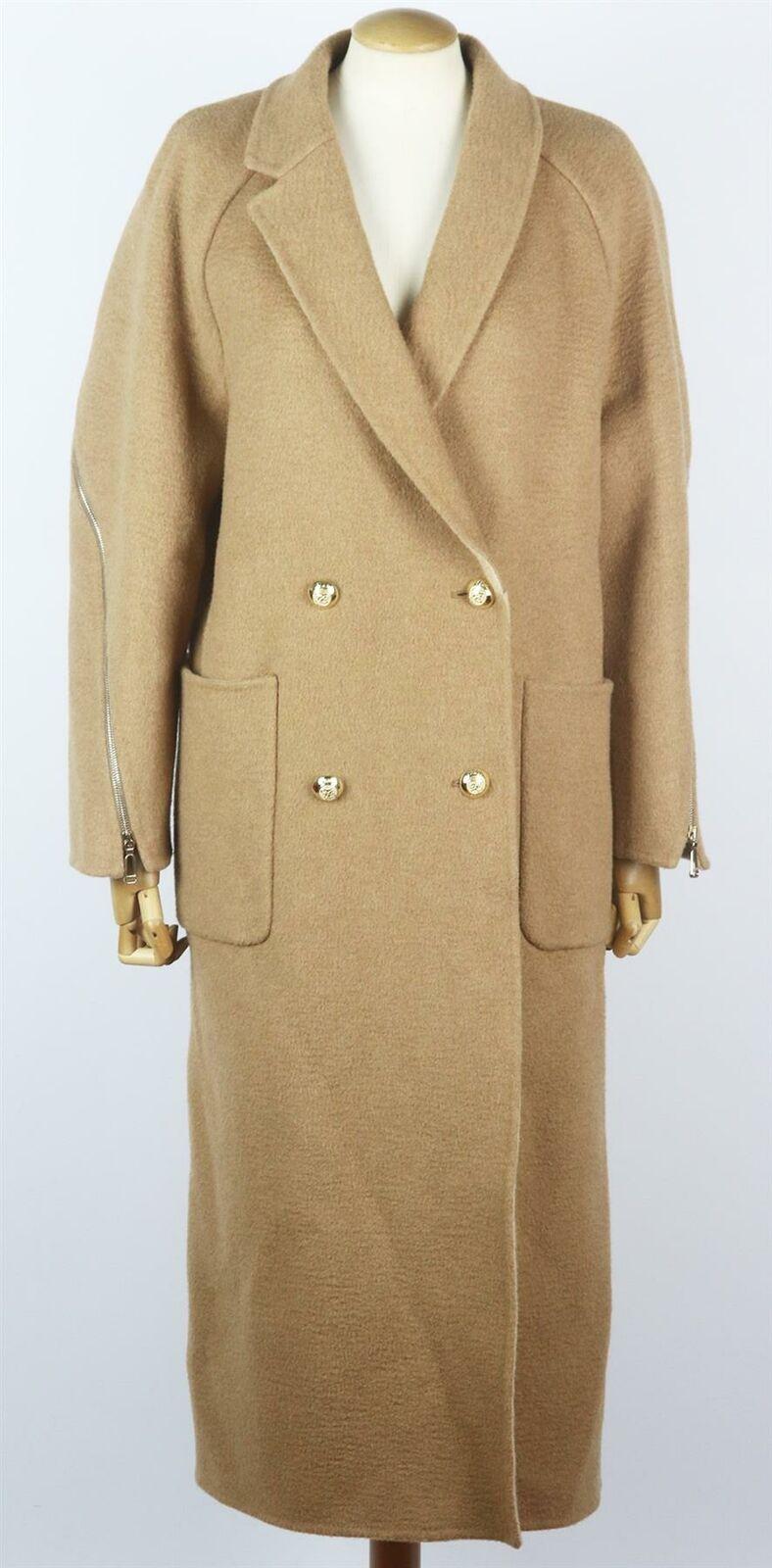 Simply put, Fendi's coat is beautiful and timeless, it's been made in Italy from luxurious camel hair and tailored in a classic double-breasted silhouette that's punctuated with two rows of embossed gold-tone buttons and zips.
Beige