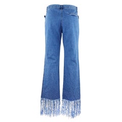 Fendi Embellished Flared Fringed Jeans