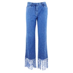 Fendi Embellished Flared Fringed Jeans 