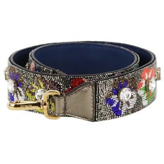 Fendi Embellished Leather Bag Strap