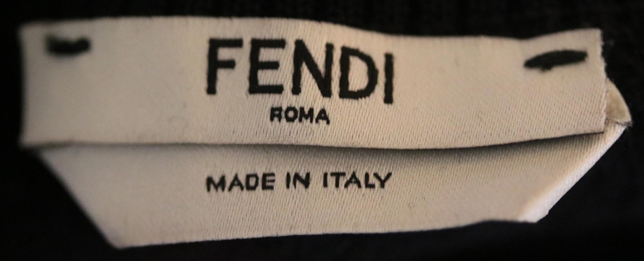 Fendi Embellished Printed Cotton-Fleece Sweatshirt In Excellent Condition In London, GB