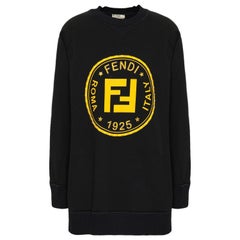 Fendi Embellished Printed Cotton-Fleece Sweatshirt