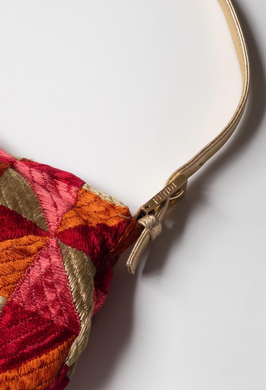 Women's or Men's Fendi Embroided Baguette Patchwork Bag
