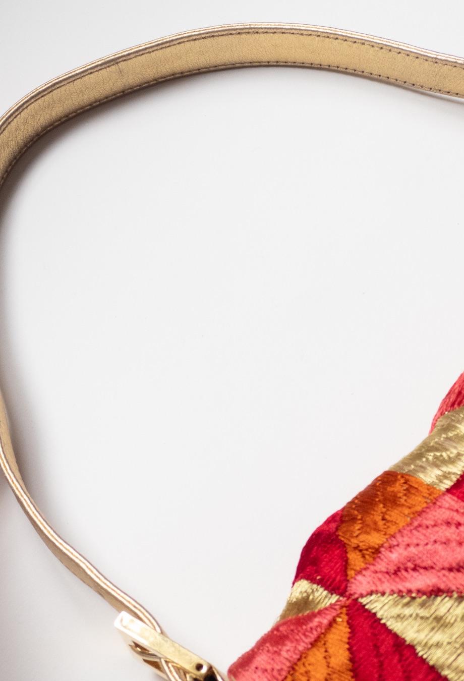 Fendi Embroided Baguette Patchwork Bag 1