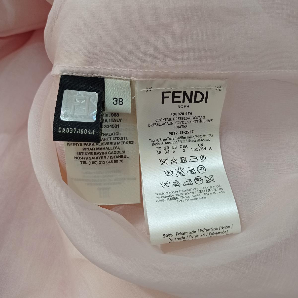Fendi Embroidered Flower Dress IT 38 (US 2/4) For Sale 1