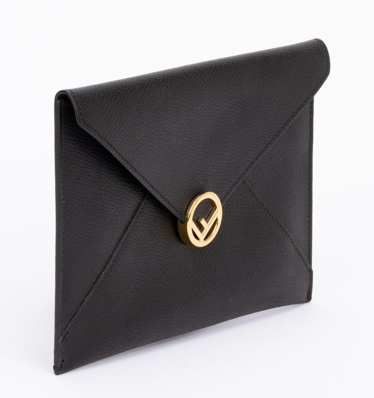 Fendi Envelope Pouch Black Medium For Sale at 1stDibs