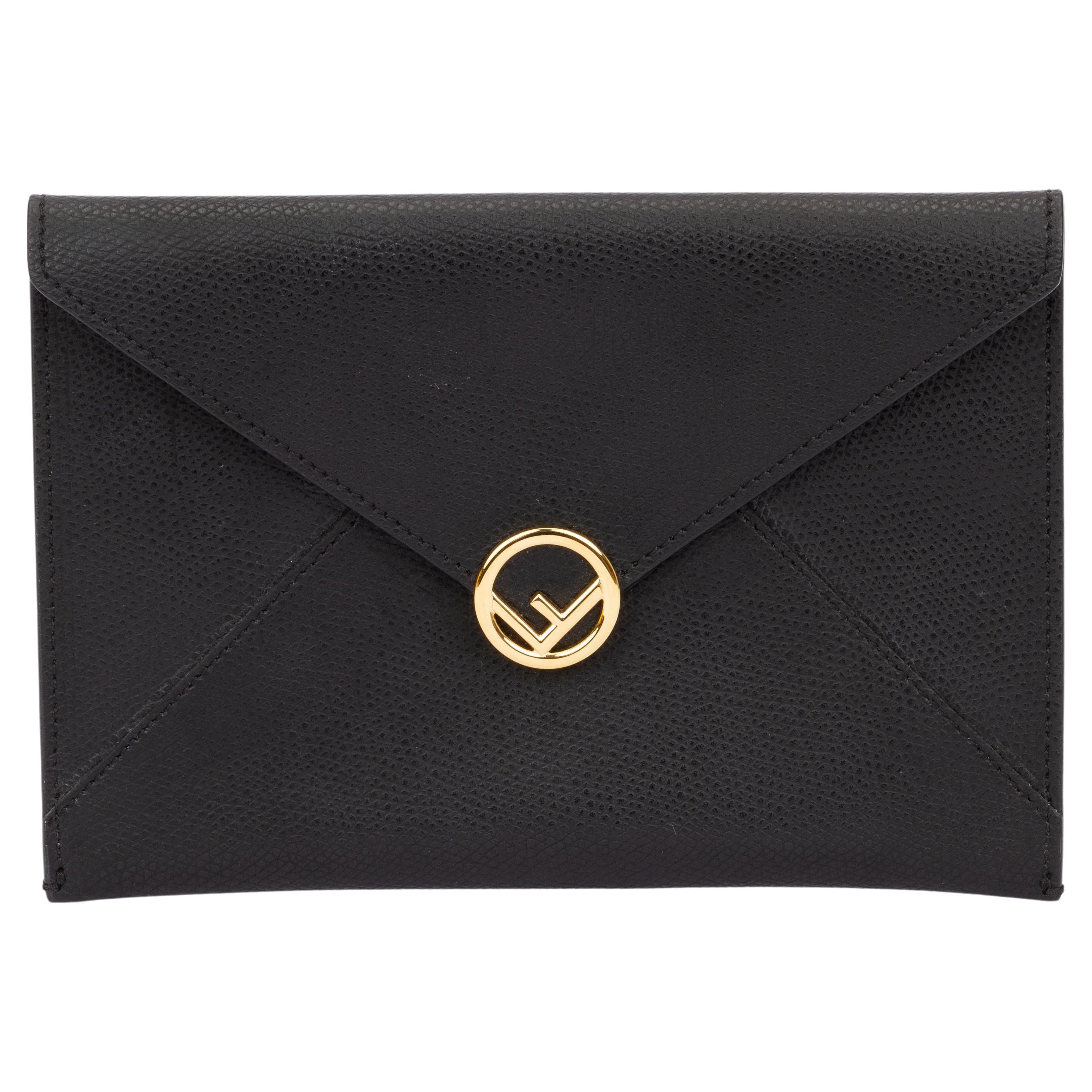 Fendi Pochette Enveloppe Noir Moyen en vente