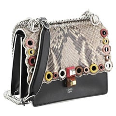 Fendi Eyelet Kan I Bag Leather and Python Small