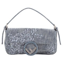 Fendi F is Fendi Baguette Bag Embroidered Denim