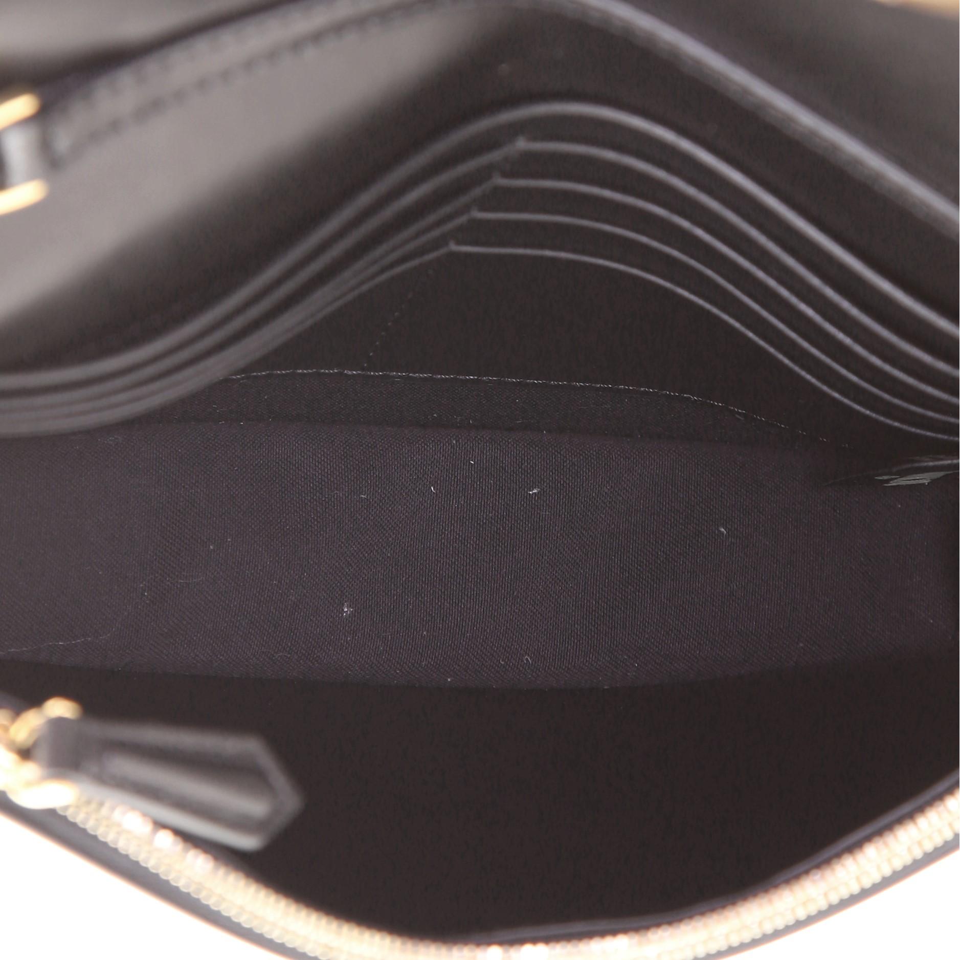 Fendi F is Fendi Envelope Wallet on Chain Leather 1