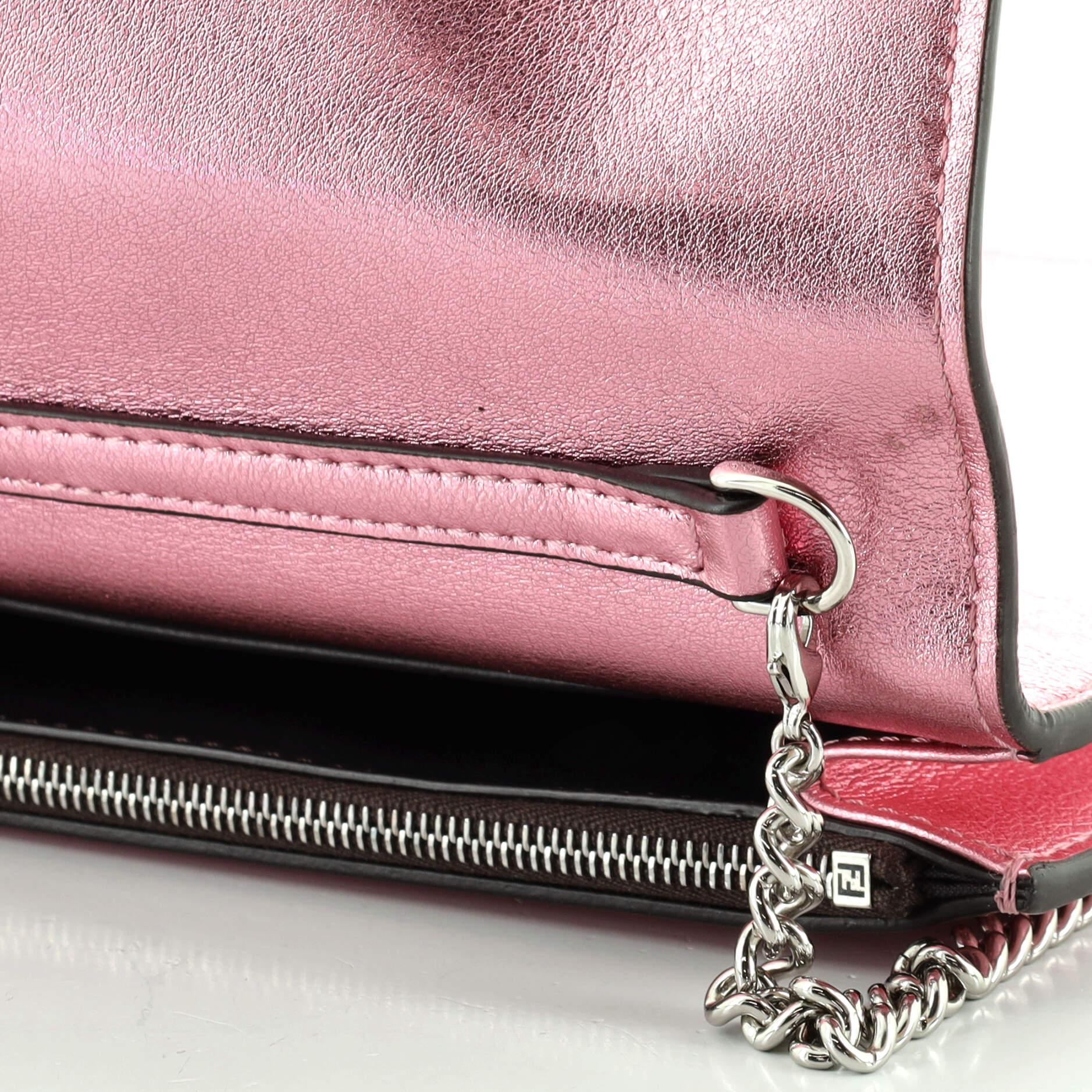 Women's or Men's Fendi F is Fendi Envelope Wallet on Chain Leather