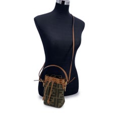 Fendi F is Fendi FF Embroidered Canvas Mini Mon Tresor Bucket Bag