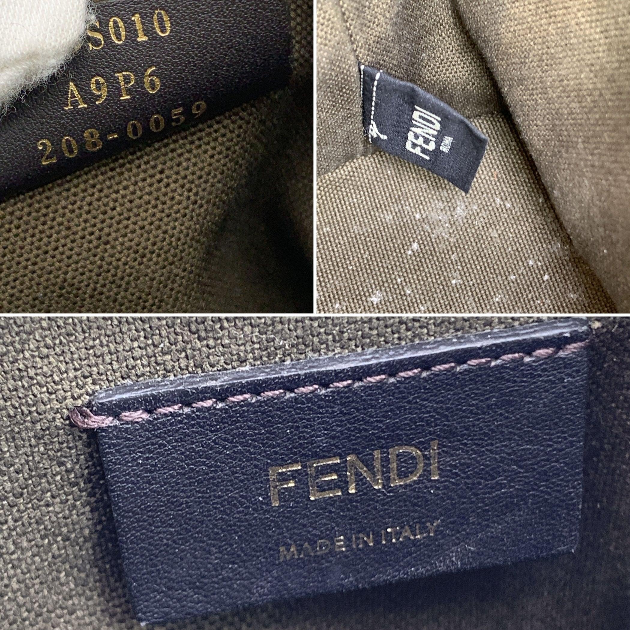 Fendi F is Fendi FF Embroidered Canvas Mini Mon Tresor Bucket Bag 1