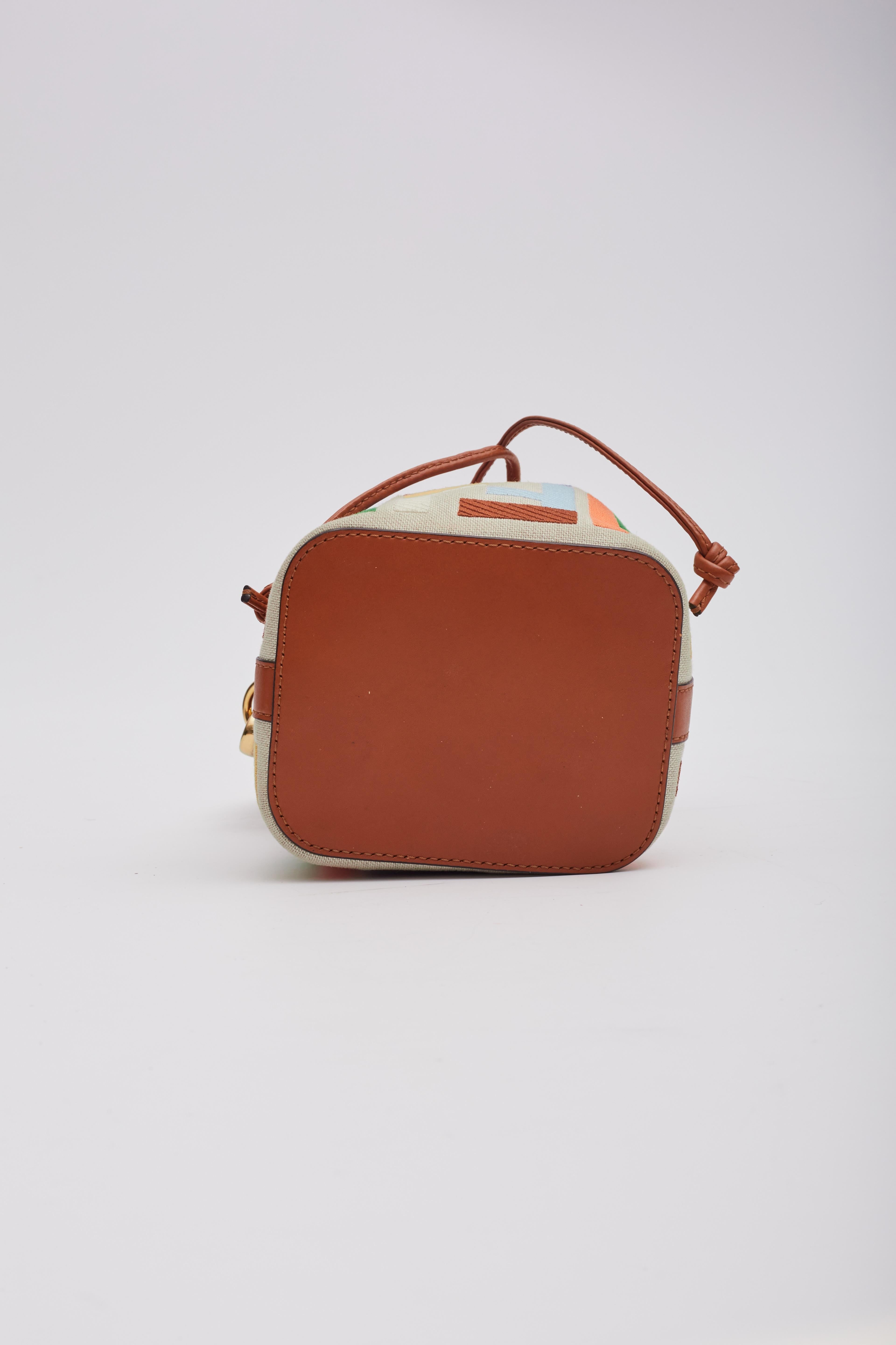 Fendi F Is Fendi Ff Multicolor Mon Tresor Bucket Bag Grezzo Mini 1