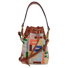 Fendi F Is Fendi Ff Multicolor Mon Tresor Bucket Bag Grezzo Mini, Grezzo Mini