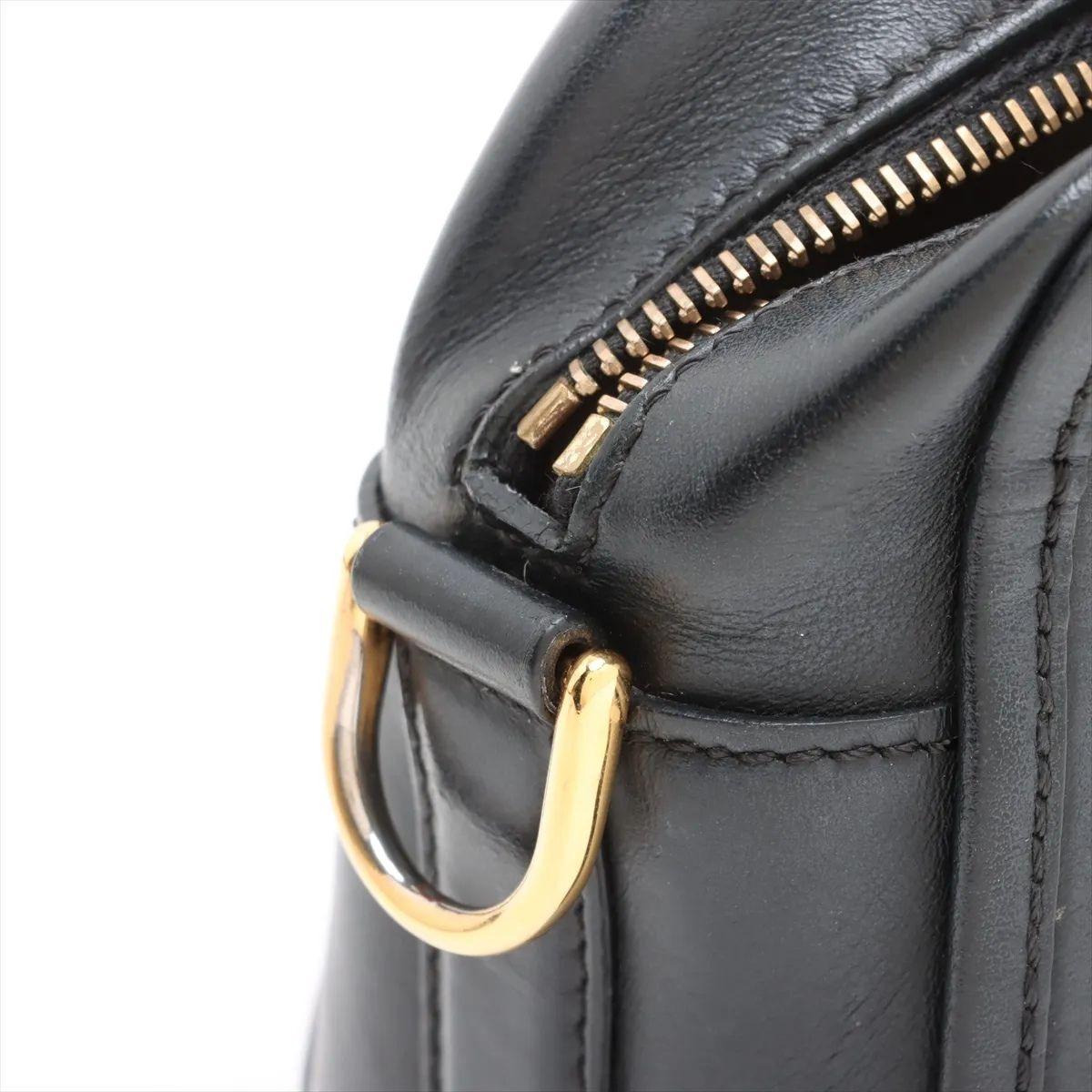 Borsa a tracolla per fotocamera in pelle con logo Fendi Nero in vendita 7