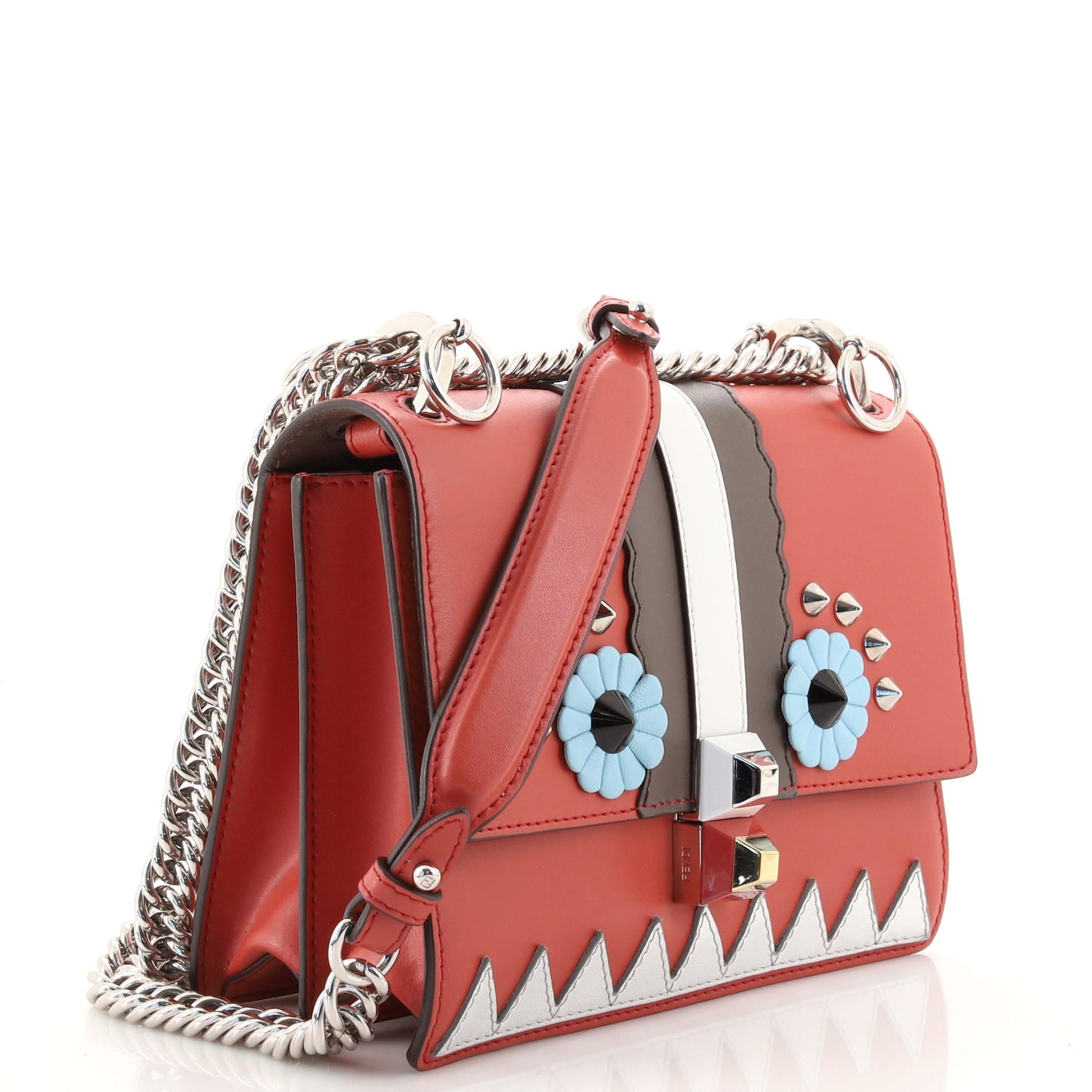 Fendi Faces Kan I Tasche aus Leder (Braun)