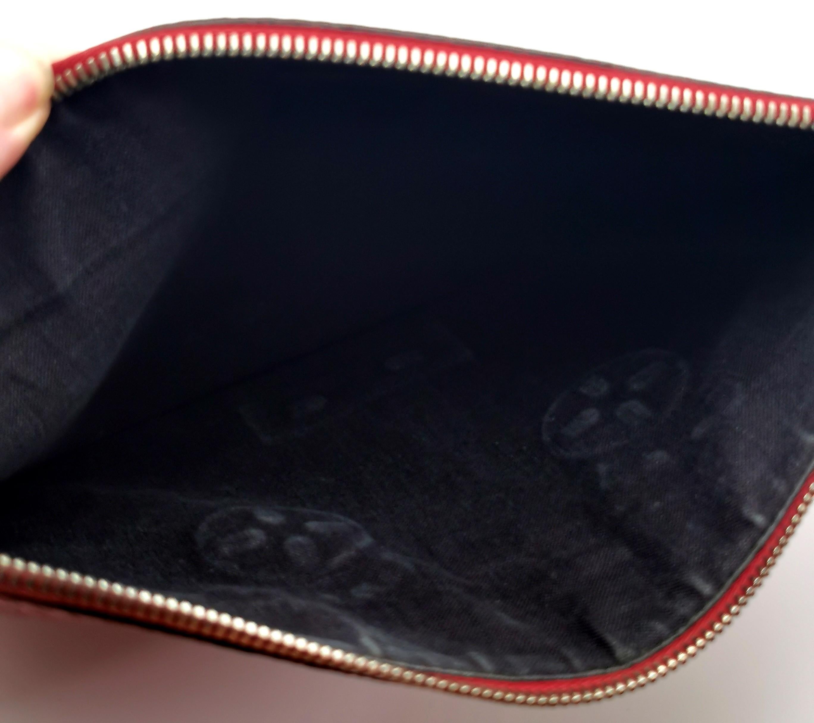 Bolso de mano Fendi Faces de piel roja, Cara enfadada, Sin palabras en venta 5