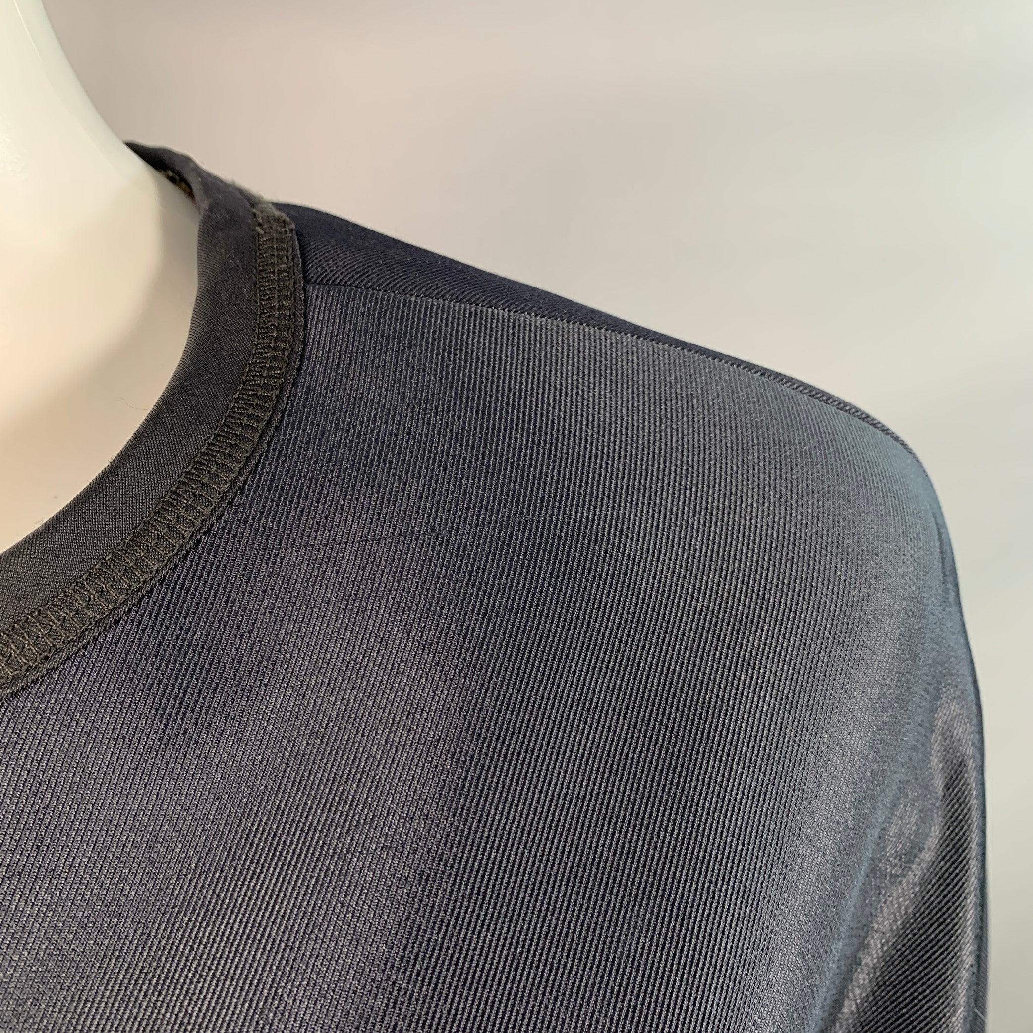 FENDI Otoño 2014 Talla 6 Azul Marino Verde Mezcla de Poliamida Top Casual con Cremallera en la Espalda en venta 5