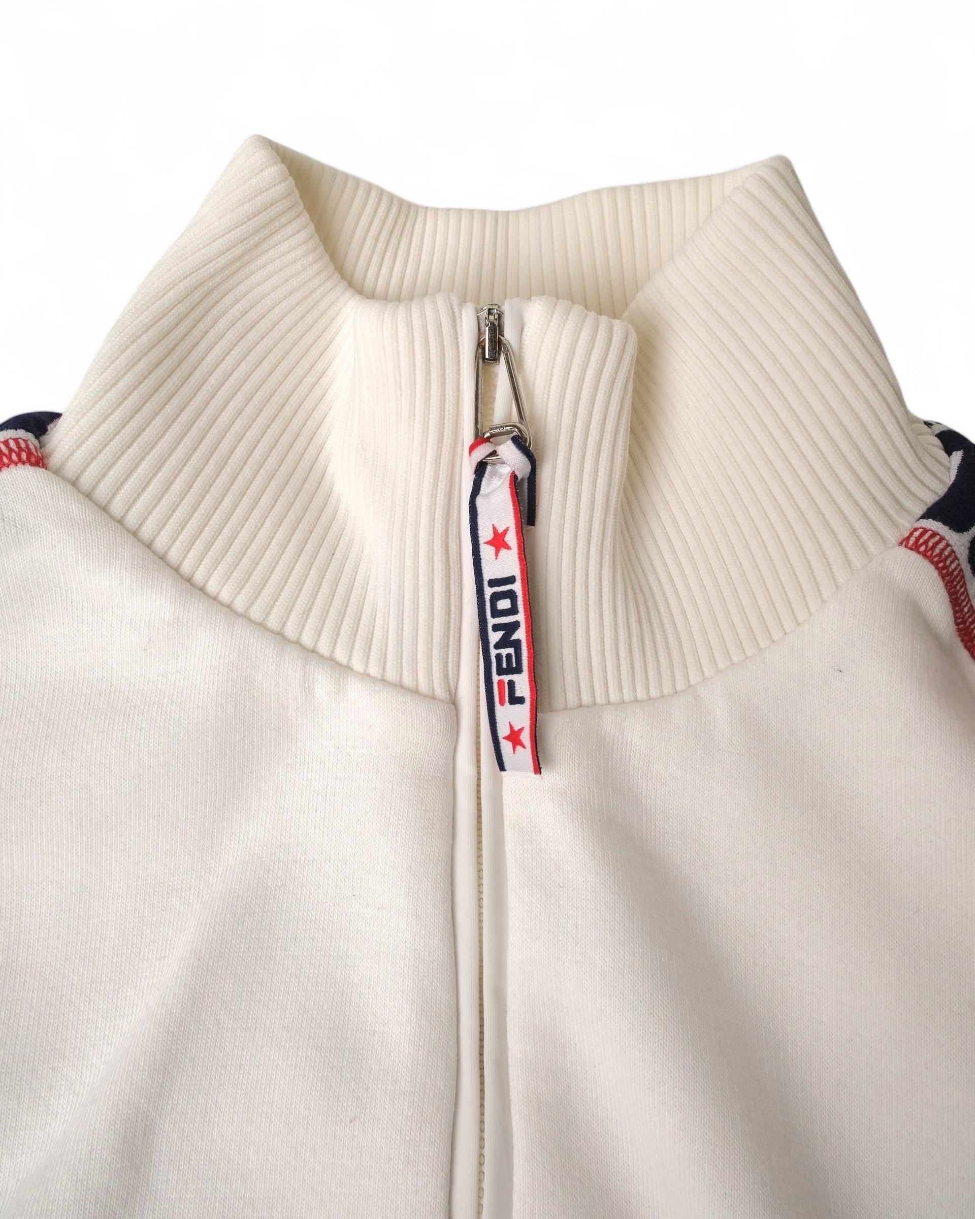 Women's or Men's Fendi Felpa Logo Bianca For Sale