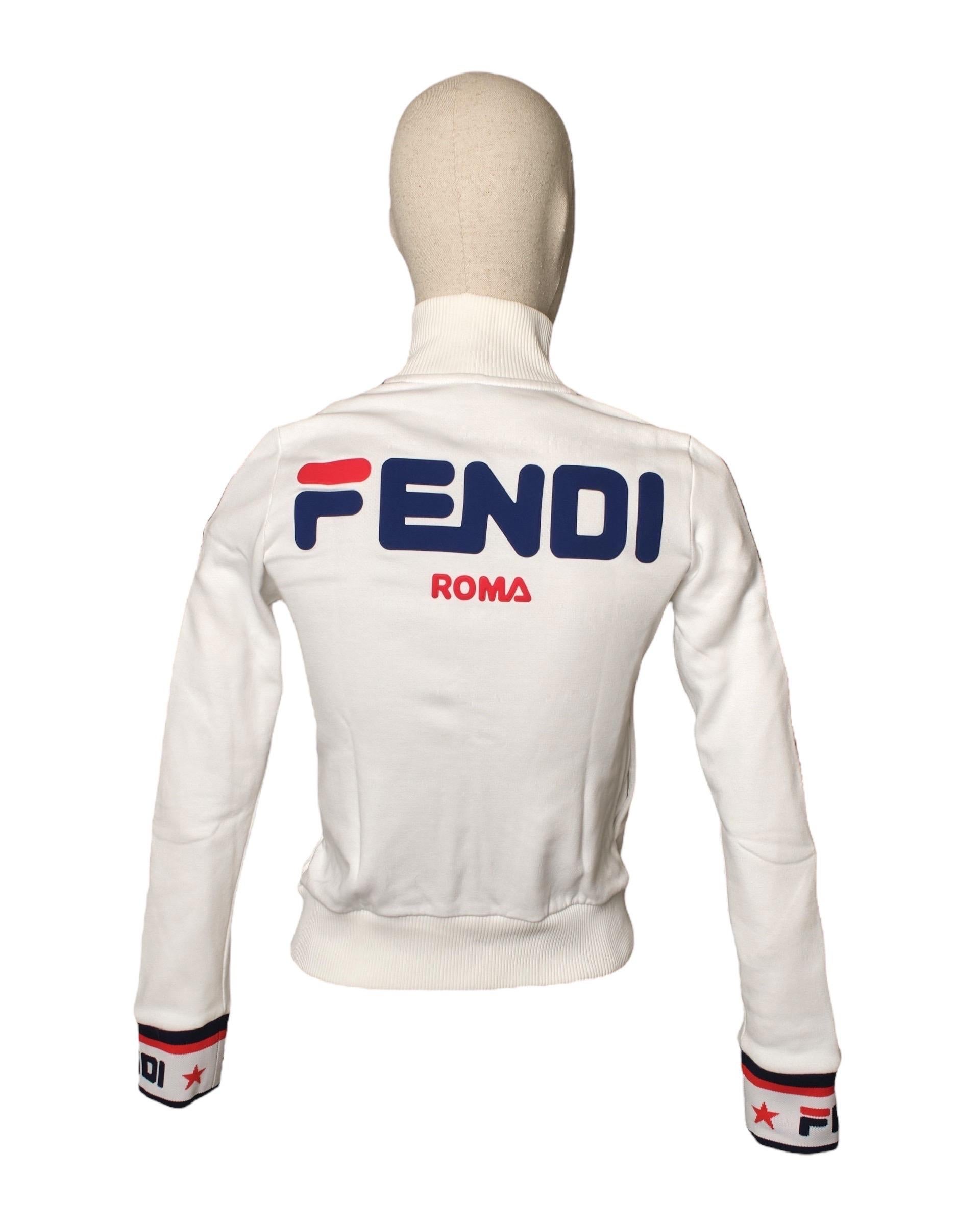 Fendi Felpa Logo Bianca For Sale 3