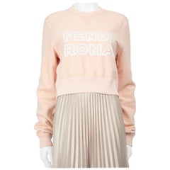 Fendi Fendi with Marc Jacobs Pink Cropped Logo Sweatshirt Size M