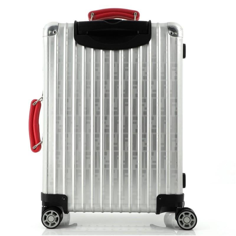 Fendi Fendi x Rimowa Cabin Trolley Zucca Aluminium im Zustand „Gut“ in NY, NY